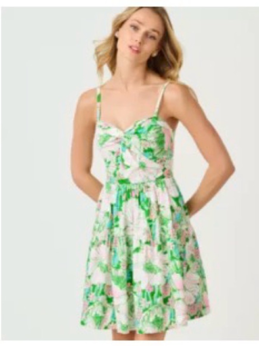 Lilly Pulitzer Bennet Stretch Dress — Putting Green Poppy